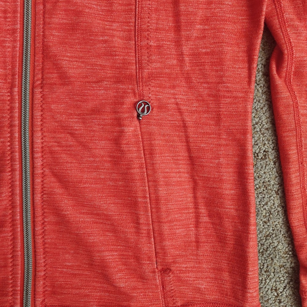 Lululemon Define Full Zip Jacket Heathered Red Orange Womens Size 4 Activewear - Picture 7 of 11